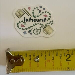 ⚪️ “ Introvert” Vinyl Sticker